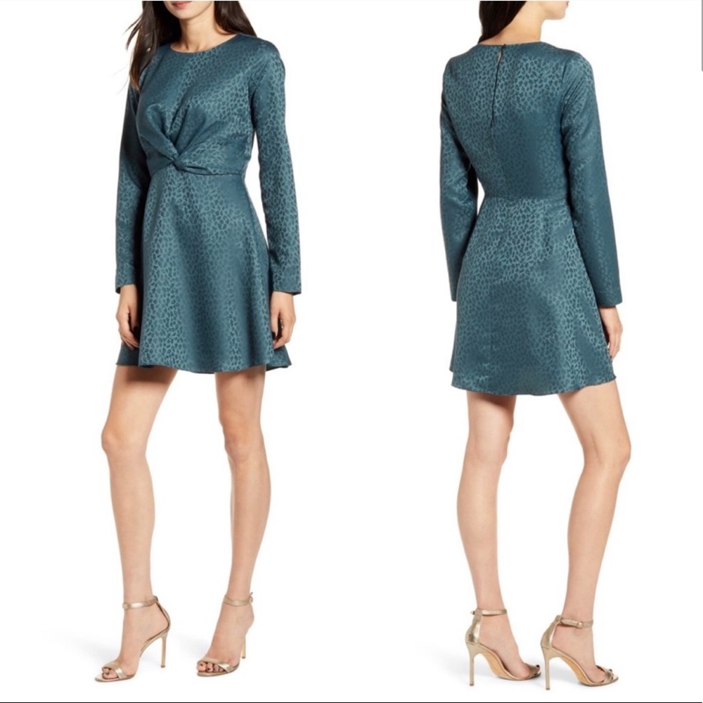 NWT Chelsea28 Green Jacquard Dress